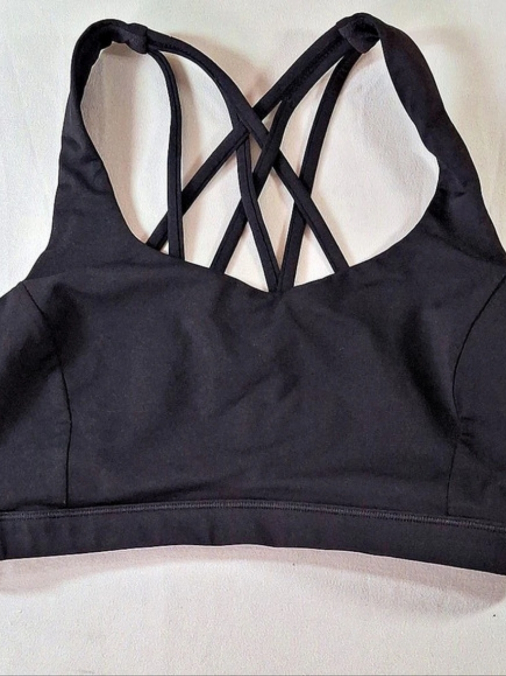lululemon Free to Be Serene Bra *High Neck Black Strappy Sports Bra Like New